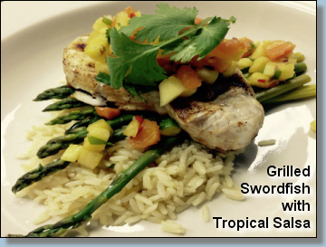 Grilled Swordfish with Tropical Salsa